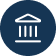 Icon of a classical building with pillars